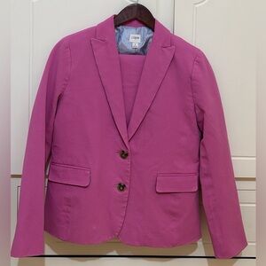 J. Crew Magenta Notch-Lapel pantsuit